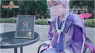 Lewd Massage Thick Thighs And Cum In Pussy Of Qiqi!