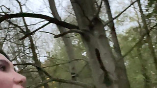 Outdoor Hairy Pussy Flashing Fingering