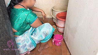 While she was washing soft clothes, her brother-in-law had spilled the water from the land, and called Nirma to clean it.