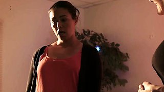 Horny busty blonde babe with big boobs