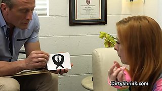 Perv ginger patient wants doctors dick deep in her mouth and pussy