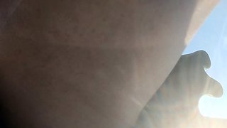 Real amateur outdoor couple enjoying hard fucking action