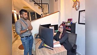 Cheating Wife Fucks New Warehouse Worker On His First Day - Big Tits Latina Cowgirl & Doggy