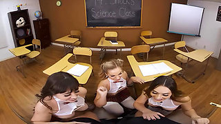 VR sex with students Bella Elise Rose, Jenna Noelle, and Sera Ryder