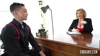 MILF Sara Jay Seduces Xavier Aries: Cum-Filled Office Encounter!