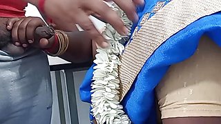 Desi Tamil bhabhi sucking devar cock and hard doggy fuck