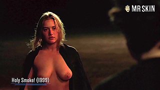 Mesmerizing and eye catching actress Kate Winslet in some bed scenes