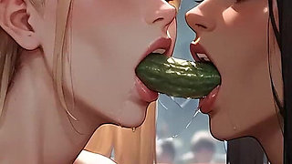 Cucumber Crush: Subway Lesbian Seduction
