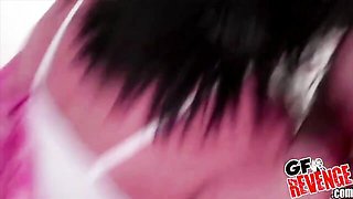 Homemade pussy-licking session with hot brunettes Hope Howell and Julia