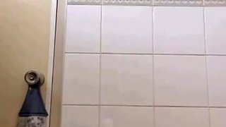 Skinny Asian schoolgirl retreated to the bathroom with her stepbrother.