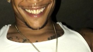 Perky amateur rides and sucks black dick pov style