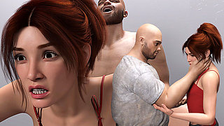 Shy and Sexy Redhead Got Surprise Creampie by a Big Cock