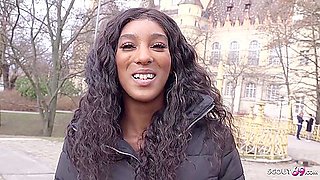 Slim Ebony Teenager 18+ Asia Rae Pickup And Nail For Cash - Ebony