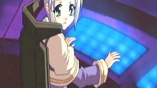 Busty anime teen licked out