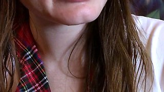 Amateur brunette Michelle with small tit