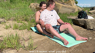 yoga class ended with hot sex on the beach