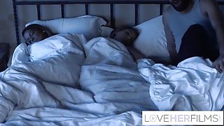 Foot porn scene with sex hungry Logan Pierce and Summer Brooks from Love Her Films