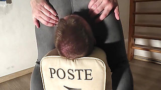 Jeans Breathplay and Slave Orgasm