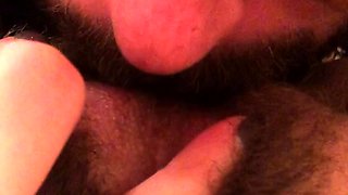 Amateur girlfriends licking in the kitchen