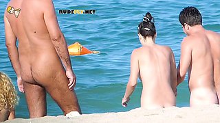 Fresh coed nudist chicks caught on a voyeur camera