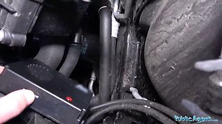 Public Agent Coco Kiss Fix My Car and Fuck My Pussy