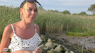 Sexy Blonde Fucked in the Ass on the Beach!!