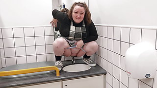 Pissing In Public Toilet Sink RISKY!!!