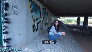 Tomas hyka & Sashasparrow get wild with a big cock under a public bridge