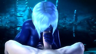 Two 3d cartoon cuties are ready for their bath