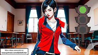 JOI hentai - Green light, red light. Instructions for masturbation with a Spanish voice.