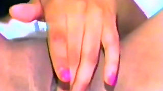 An Ebony Babe Fucks Herself with Lots of Dildos