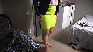 Vpl Visible Panty Line Problem in Tight Skirt