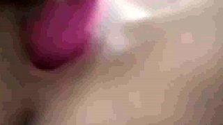 peeking at my stepsister as she toys on bed