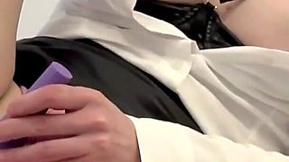 Busty Secretary Masturbates in the Office and Squirts!