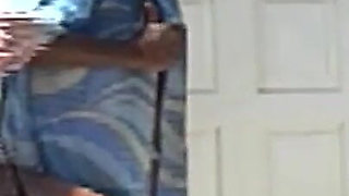 Blonde Chunky MILF with Big Tits Outdoor Fucked by a Big Black Cock