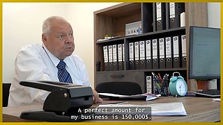 Loan4k. amateur aggressive office xxx with cool mina k and a loan manager