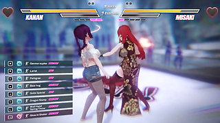 Lesbian Battle BDSM Hentai Game Ep.1 Readhead Lesbian Scissoring and Squirting Fight!