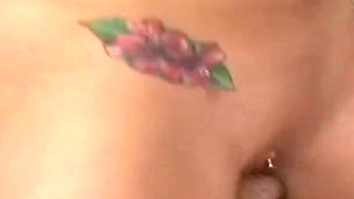 Babe getting her pierced pussy fucked in high heels