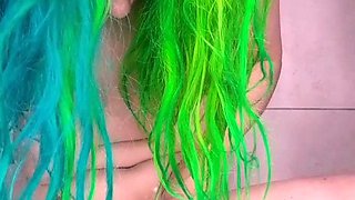 Amateur shower and masturbation