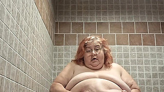 Big Beauty Nurse Vicki Dances and Strips in the Bathroom!