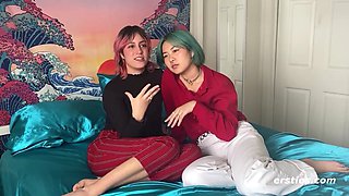 Ersties: Amateur couple records their first lesbian sex video