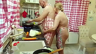 Stepmom Seduces Me While I'm Cooking Dinner