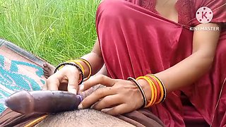 Indian wife gets fucked outside my house by an older man