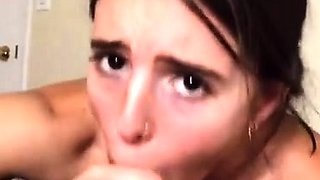 Hot amateur teen blowjob and facial HD video