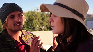 Nasty brunette pornstar with big boobs