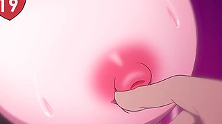 White haired animated chick is getting her tiny pussy creampied several times