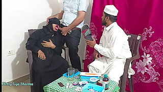 Hot Muslim Wife Fucked Hard by Doctor in Front of Husband - Threesome Anal Sex with Jiya Sharmaa