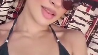 Sunbathing sunglasses redhairedgirl latinabody