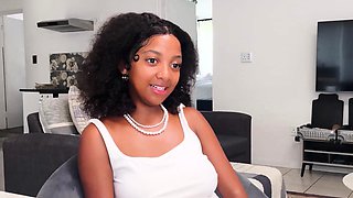 Black teen wannabe model on 1st casting