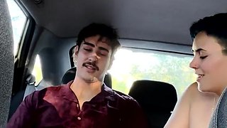 Outdoor handjob on beach with cumshot